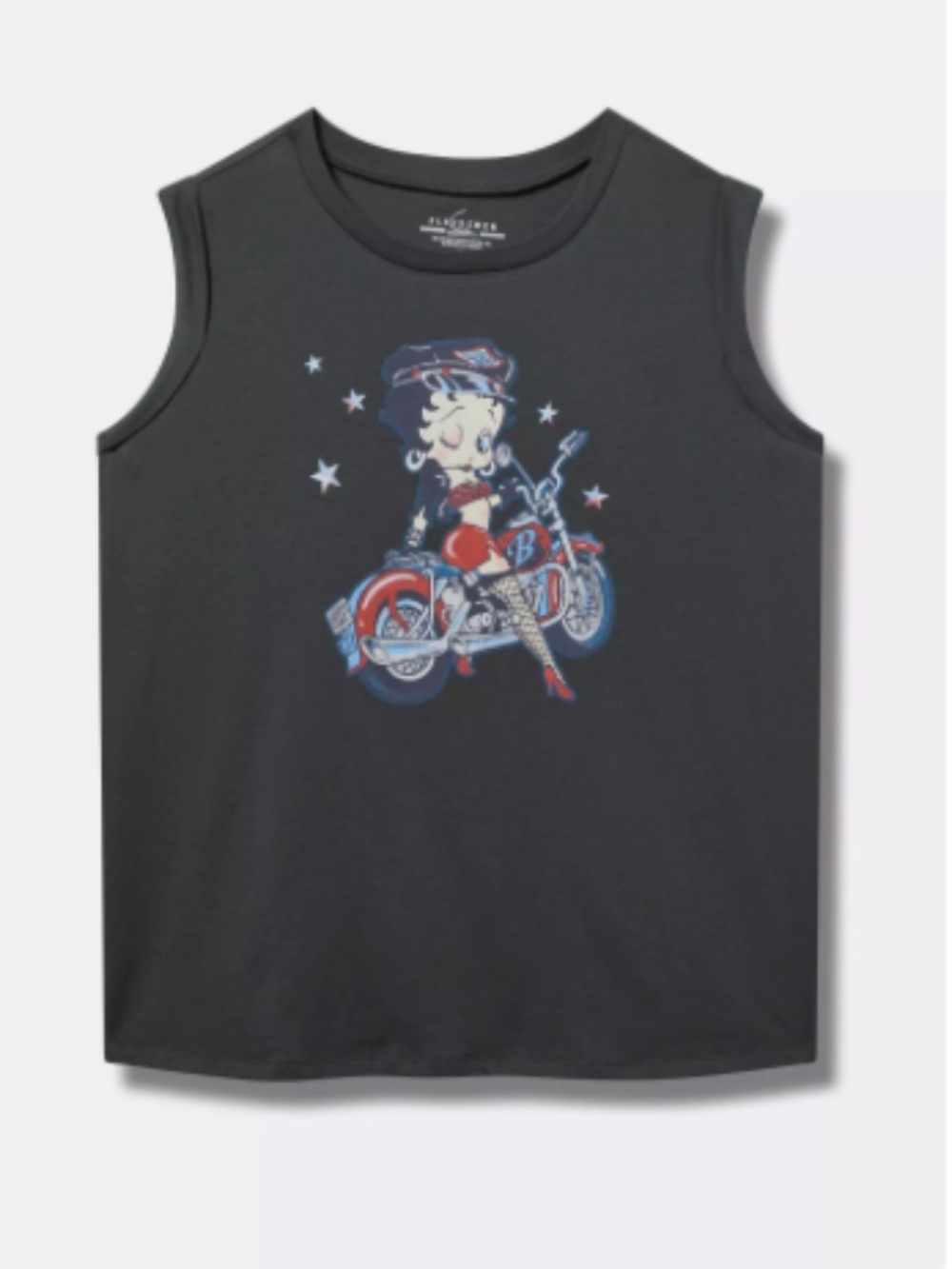 Betty Boop Cotton Roll Sleeve Tank